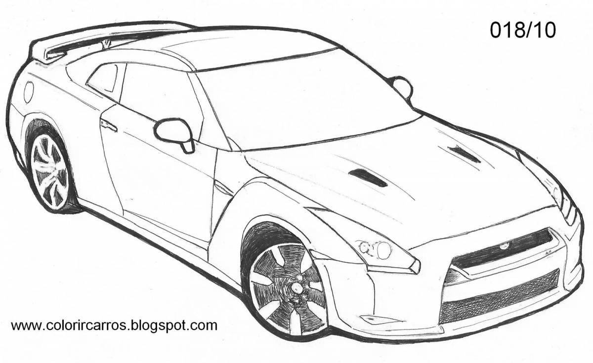 Colorful and intense fast and furious 9 coloring page