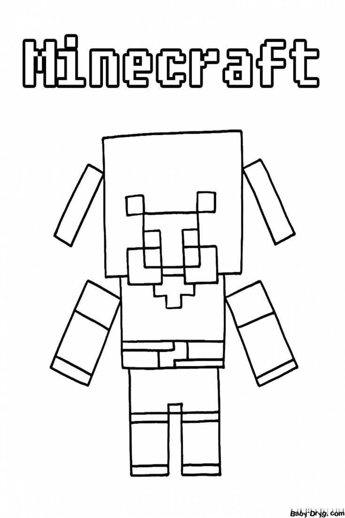 Minecraft Hell Incredible Coloring Page