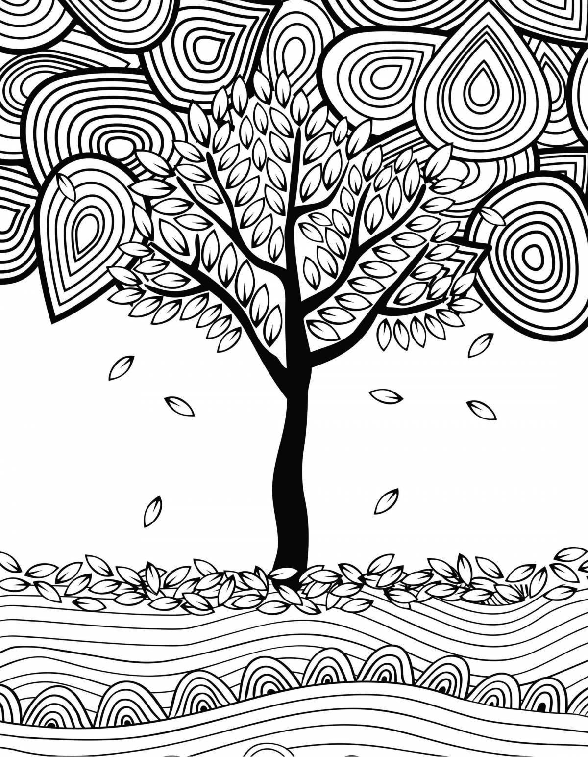 Refreshing landscape antistress coloring book