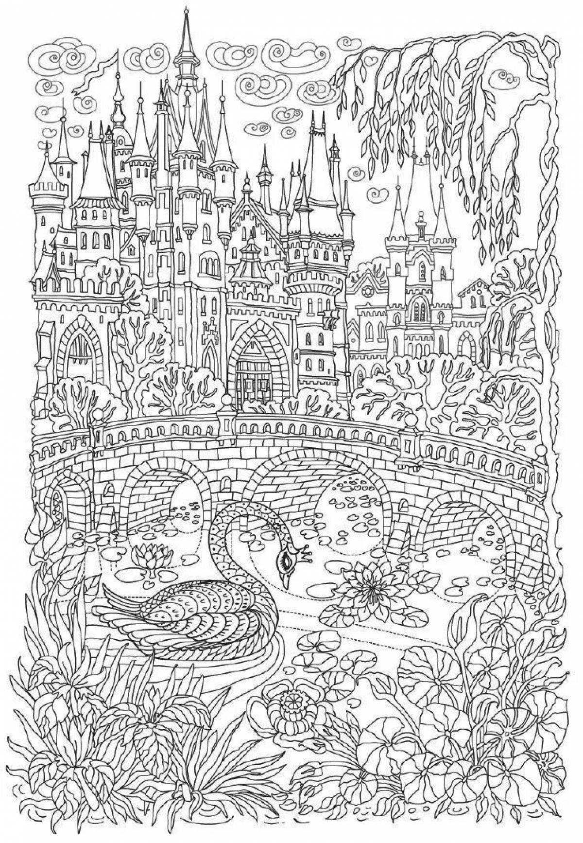 Great landscape antistress coloring book