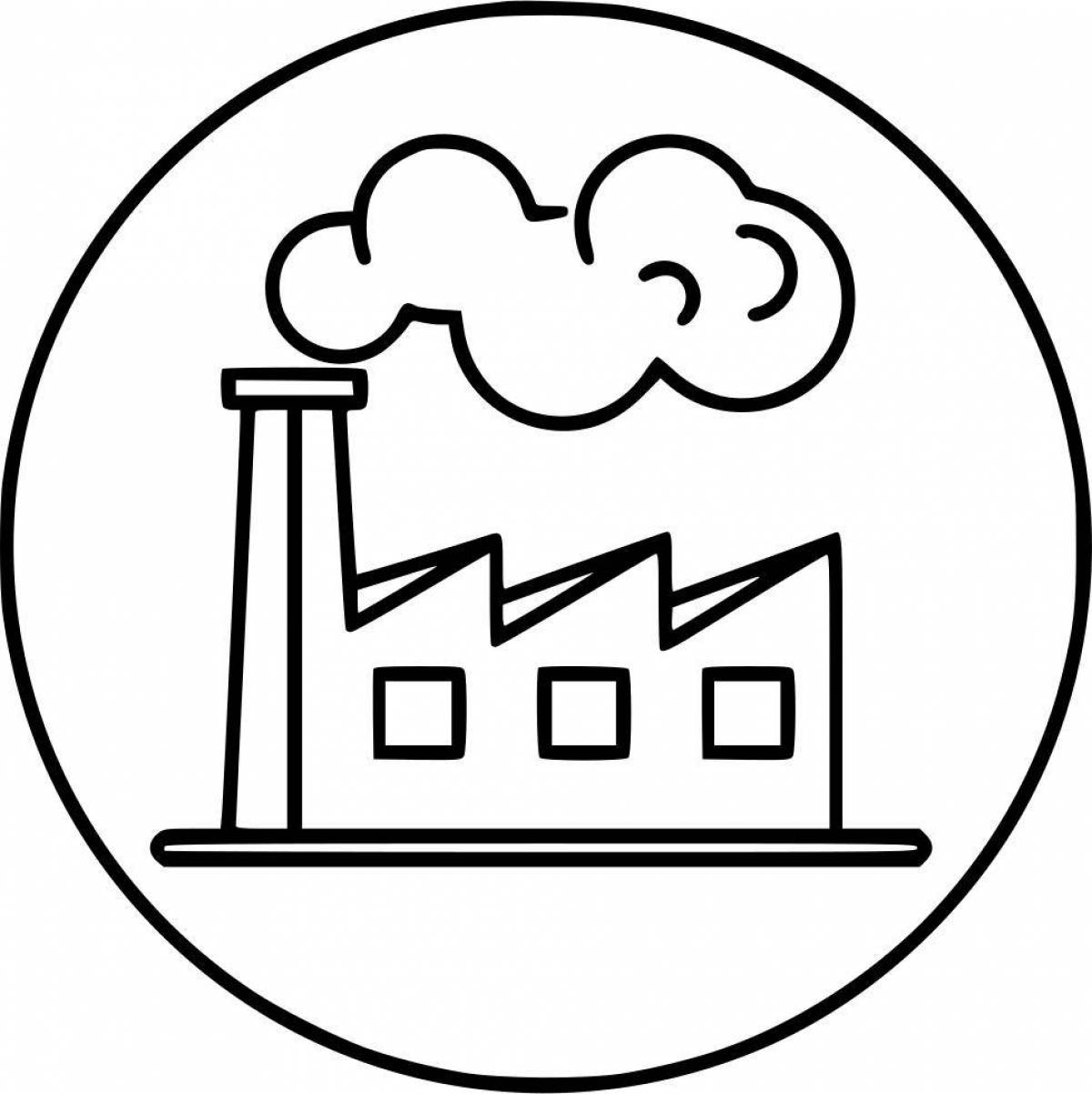 Creative air pollution coloring page