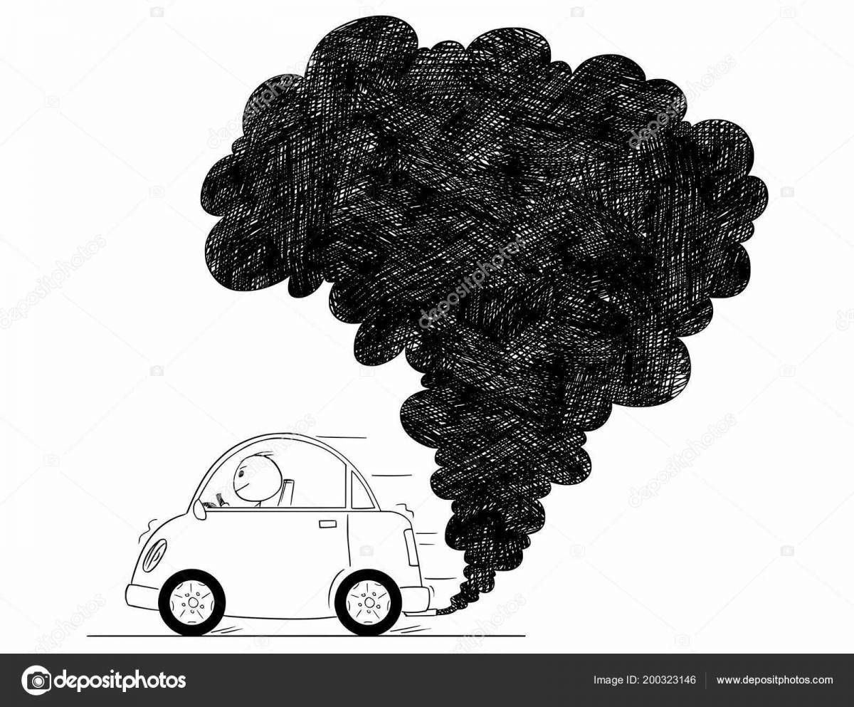 Intricate coloring of air pollution