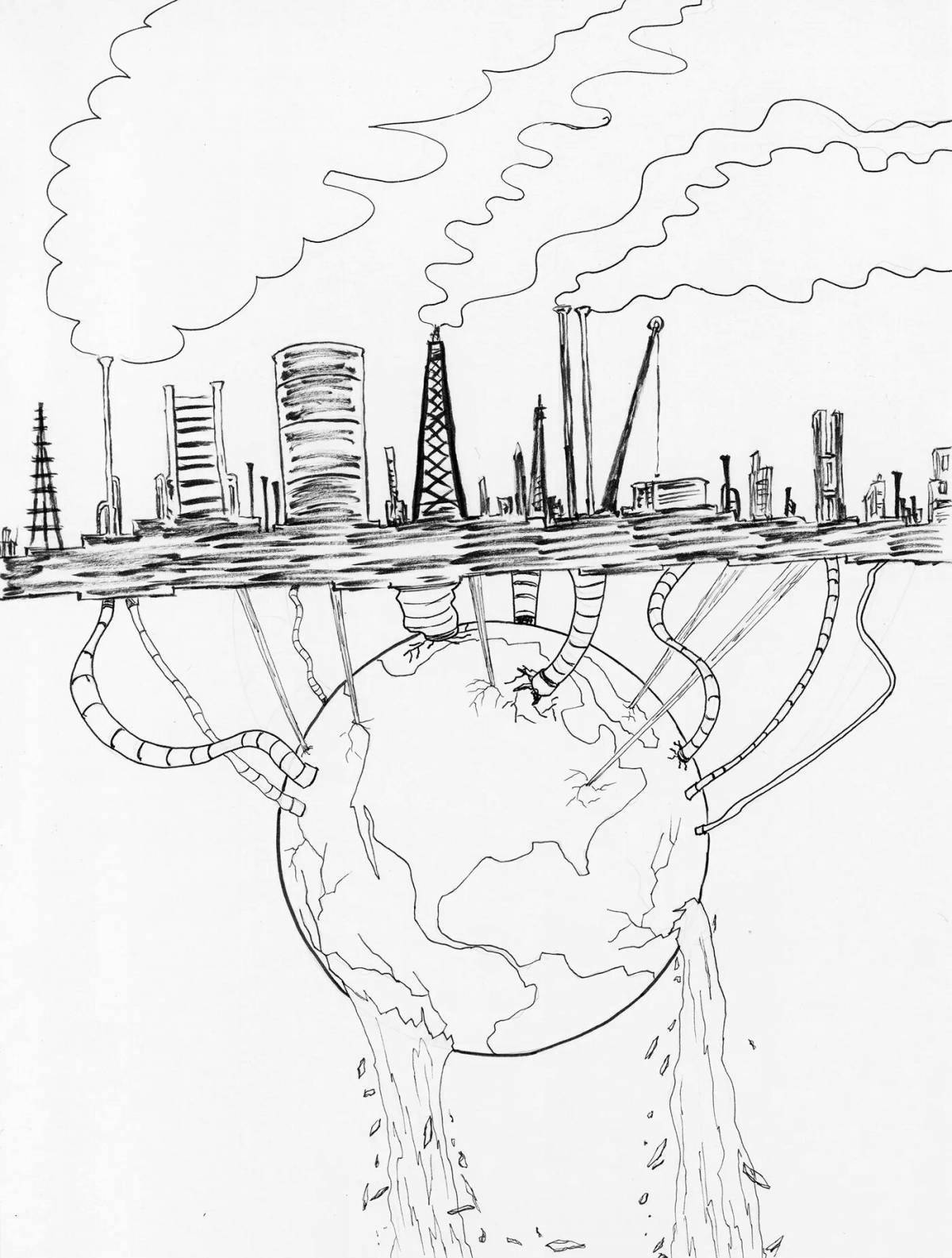 Attractive image of air pollution