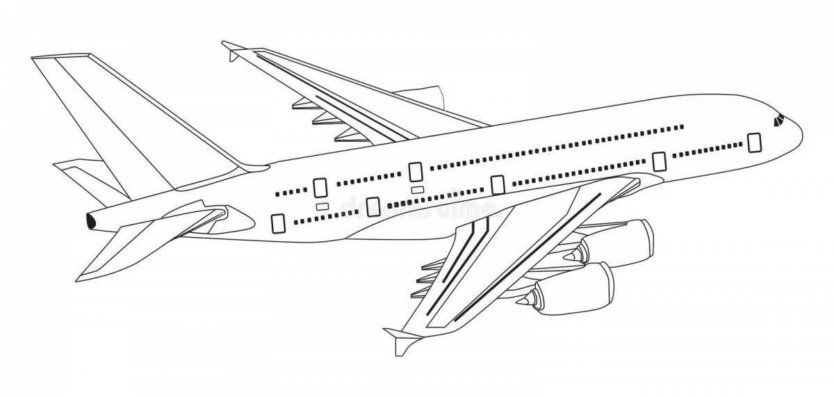 Dynamic aircraft coloring page