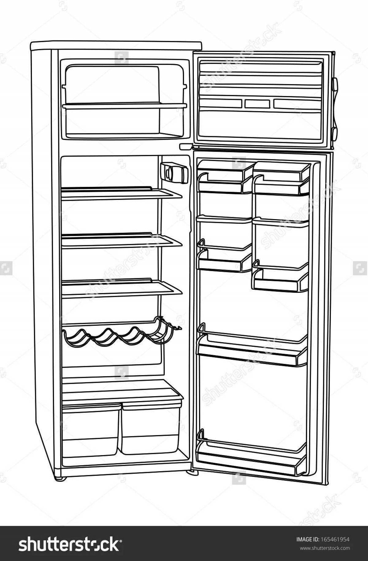 Fun fridge coloring page