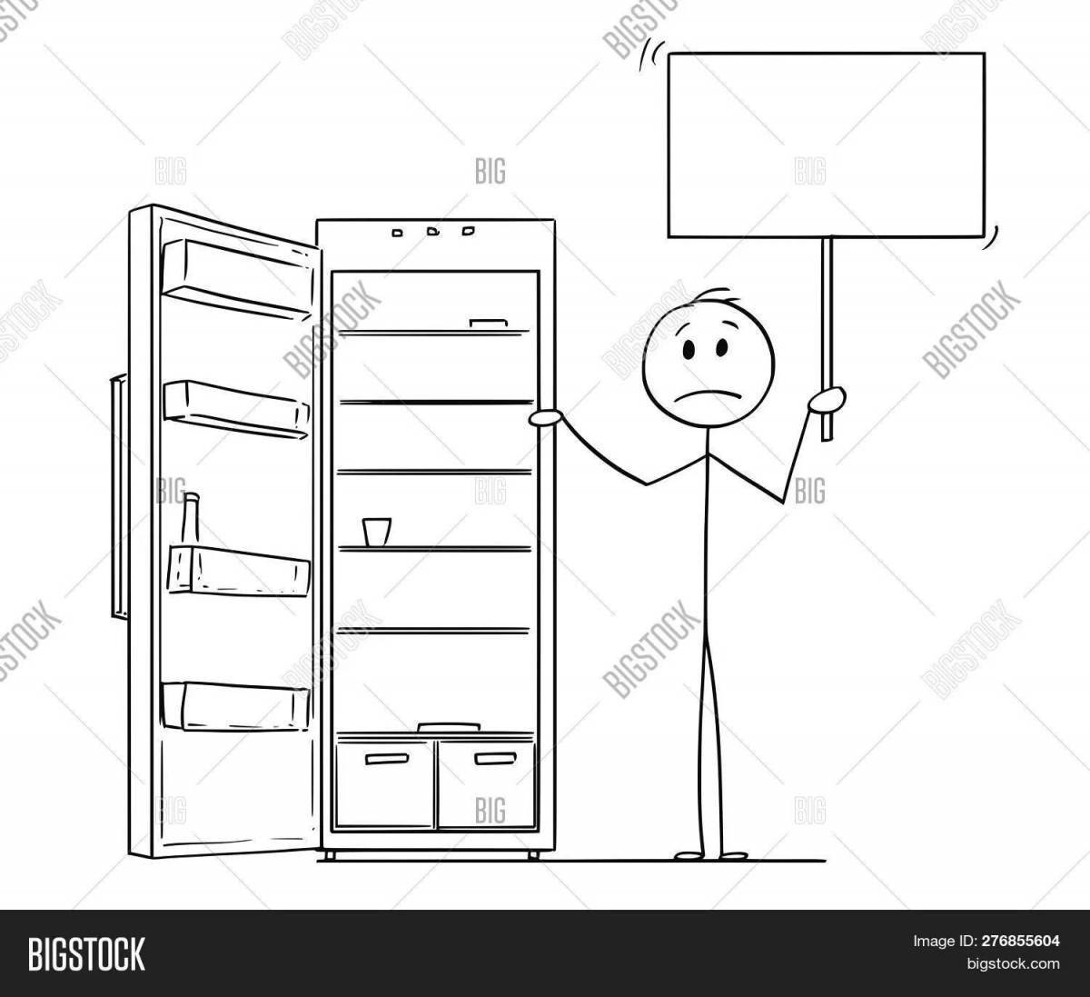 Fridge holiday coloring page