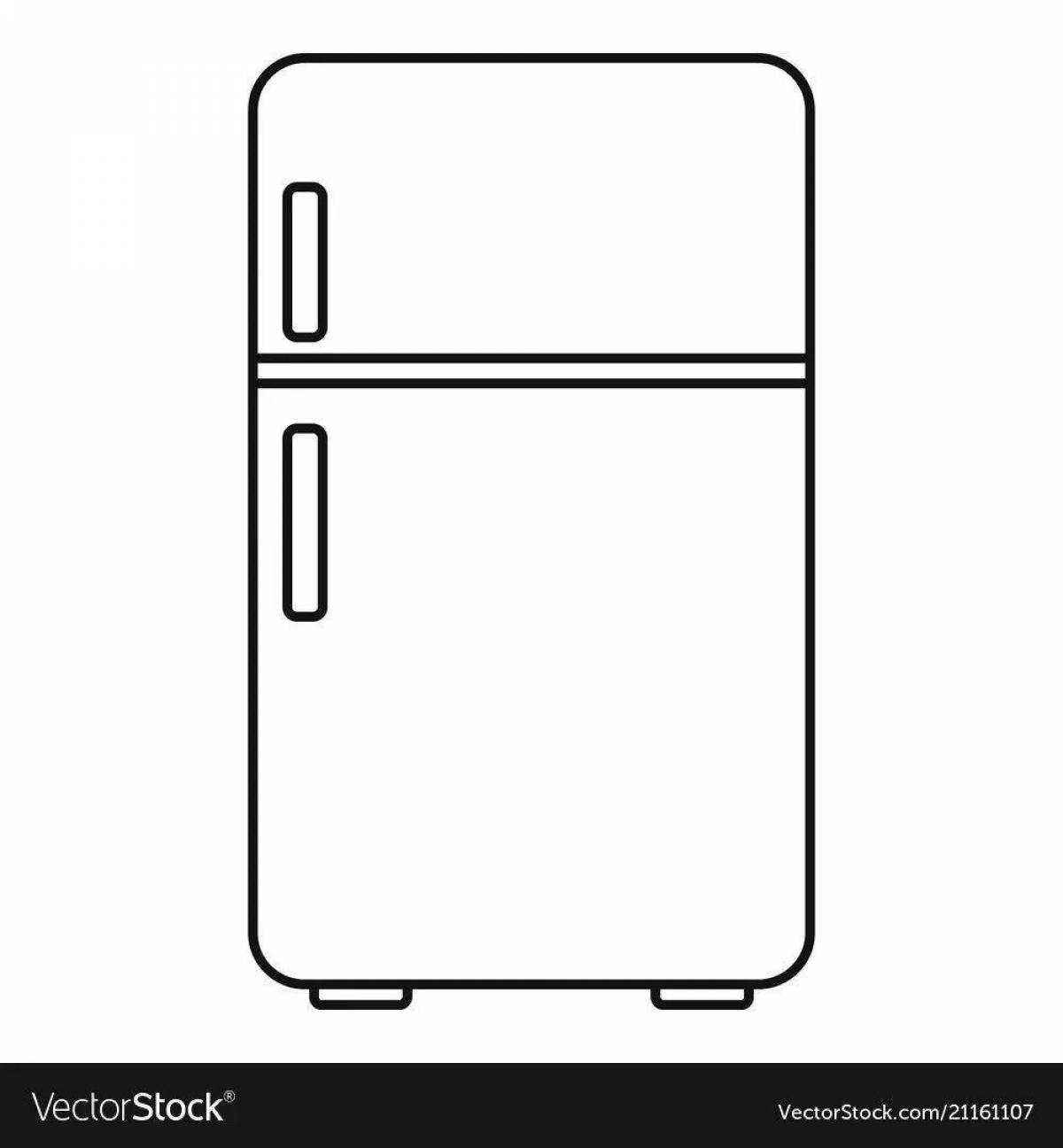 Dazzling refrigerator open coloring page