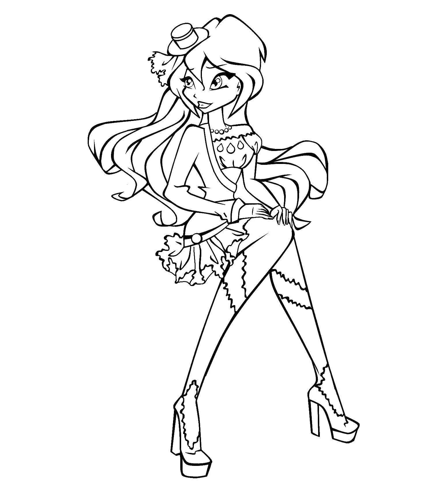 Winx glowing Daphne coloring book