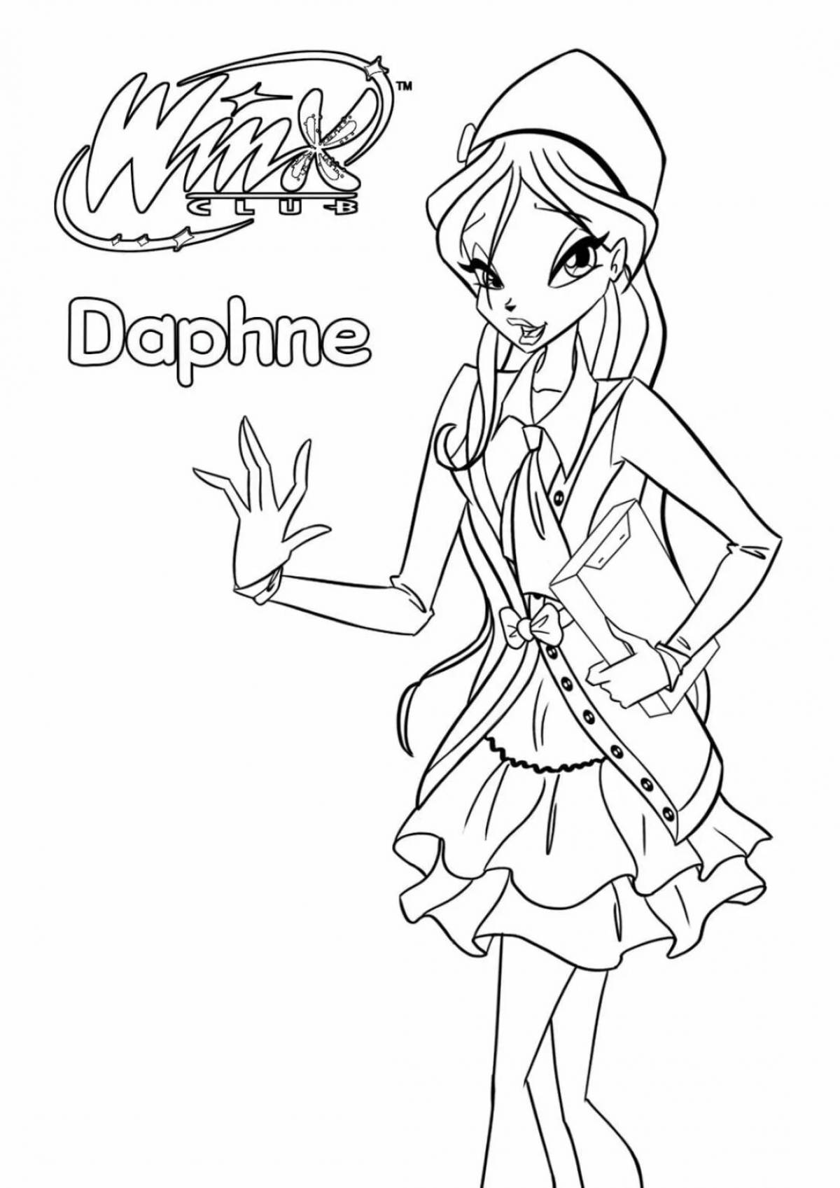 Daphne winx coloring page