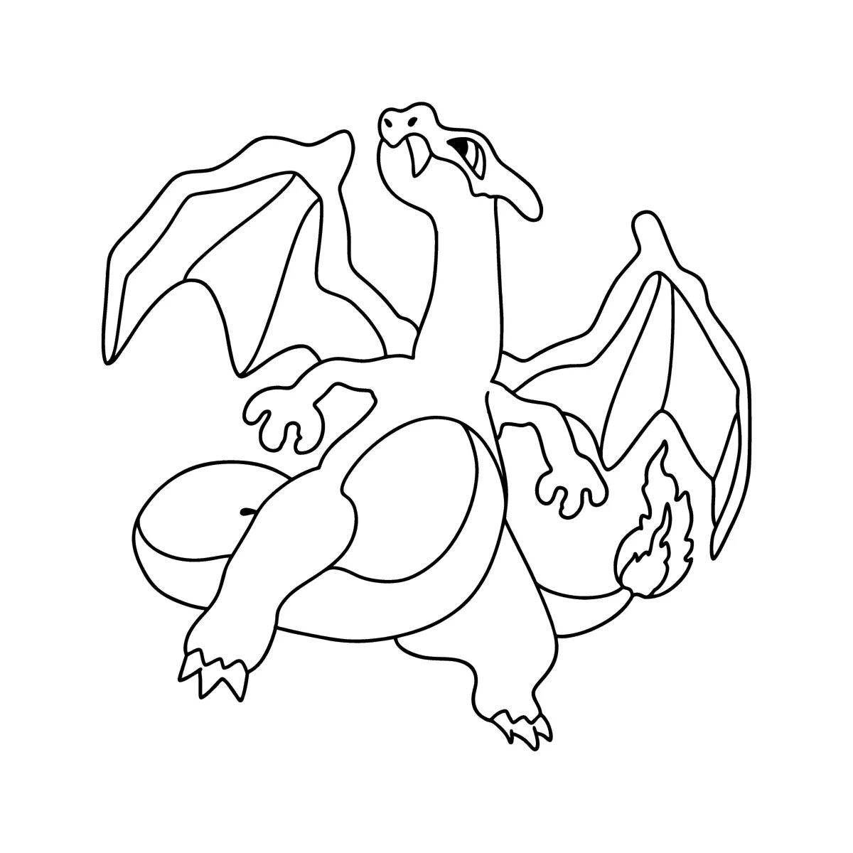 Awesome Charizard pokemon coloring book