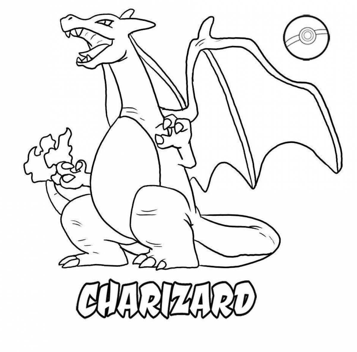Charizard pokemon dazzling coloring book