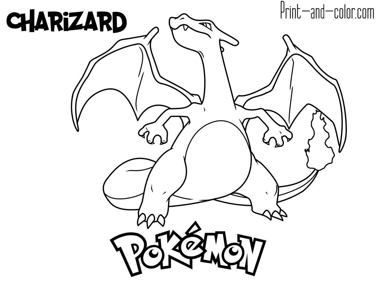 Excellent Charizard pokemon coloring book