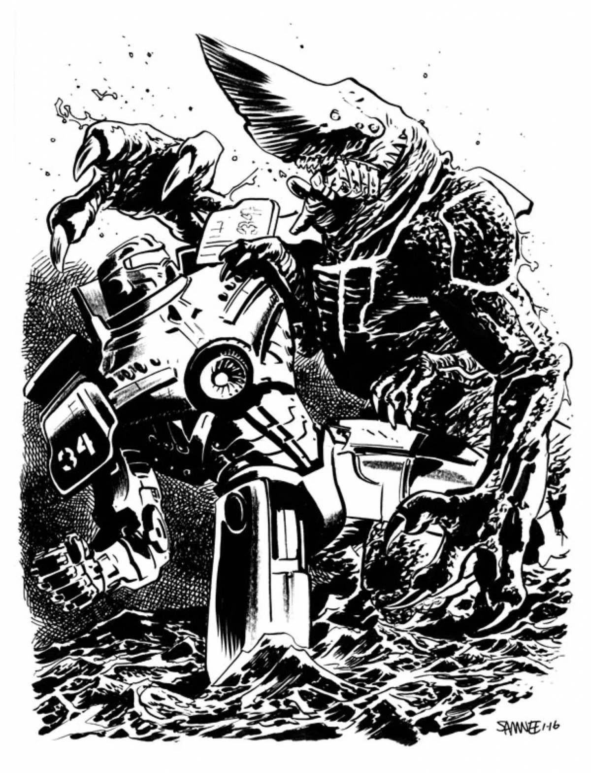 Раскраска игривый охотник бродяга