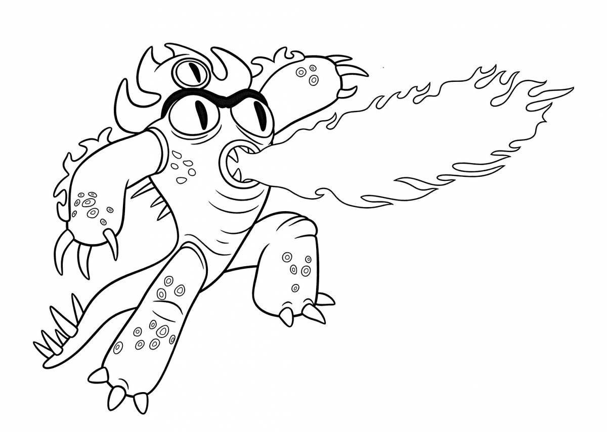 Раскраска Впечатляющая страница раскраски gujitsu hydra