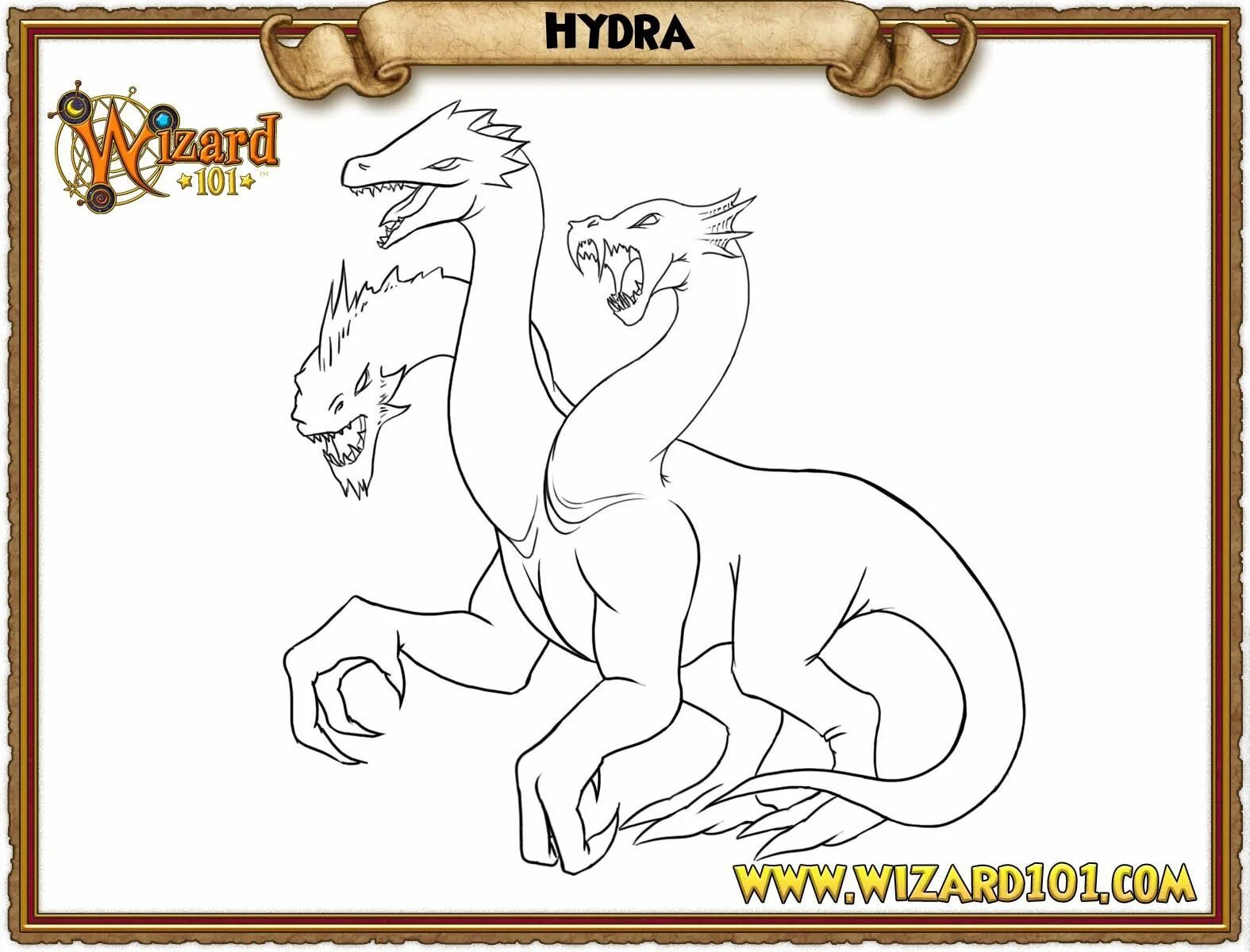 Раскраска Причудливая раскраска гудзицу гидра