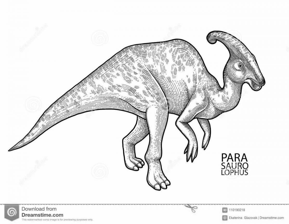 Exquisite parasaurolophus dinosaur coloring book