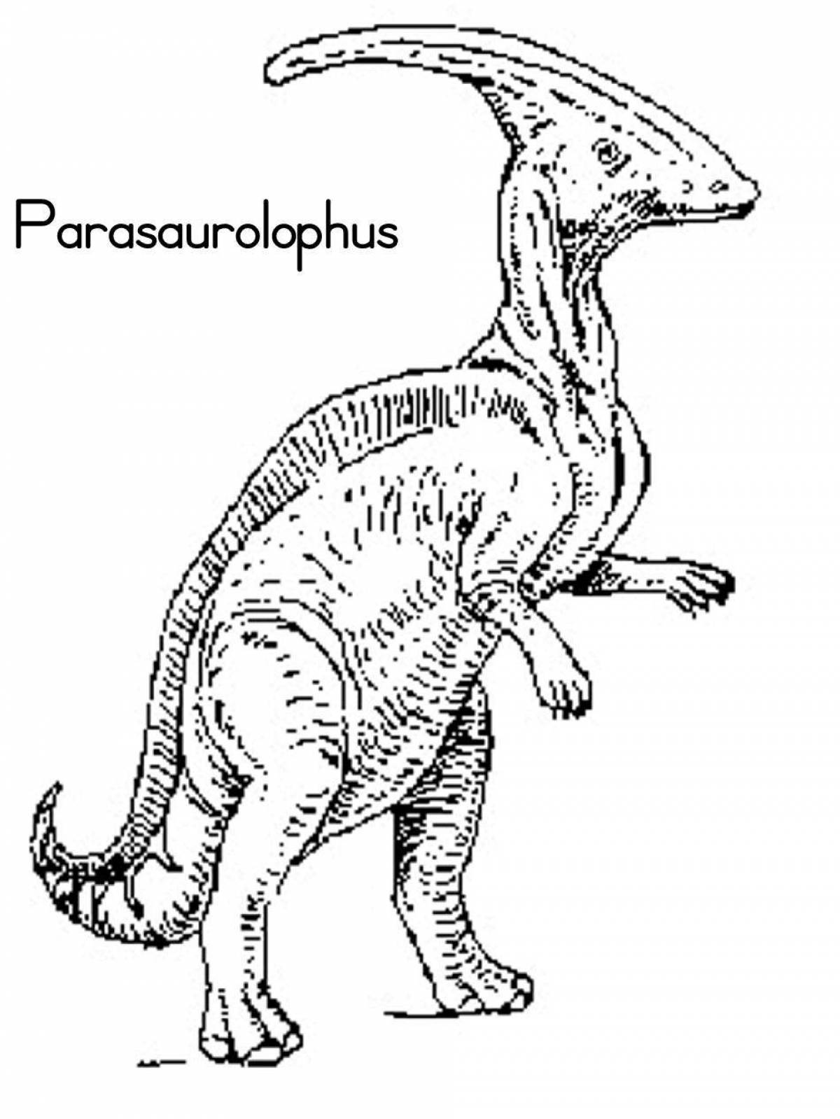 Роскошная раскраска динозавр паразауролоф