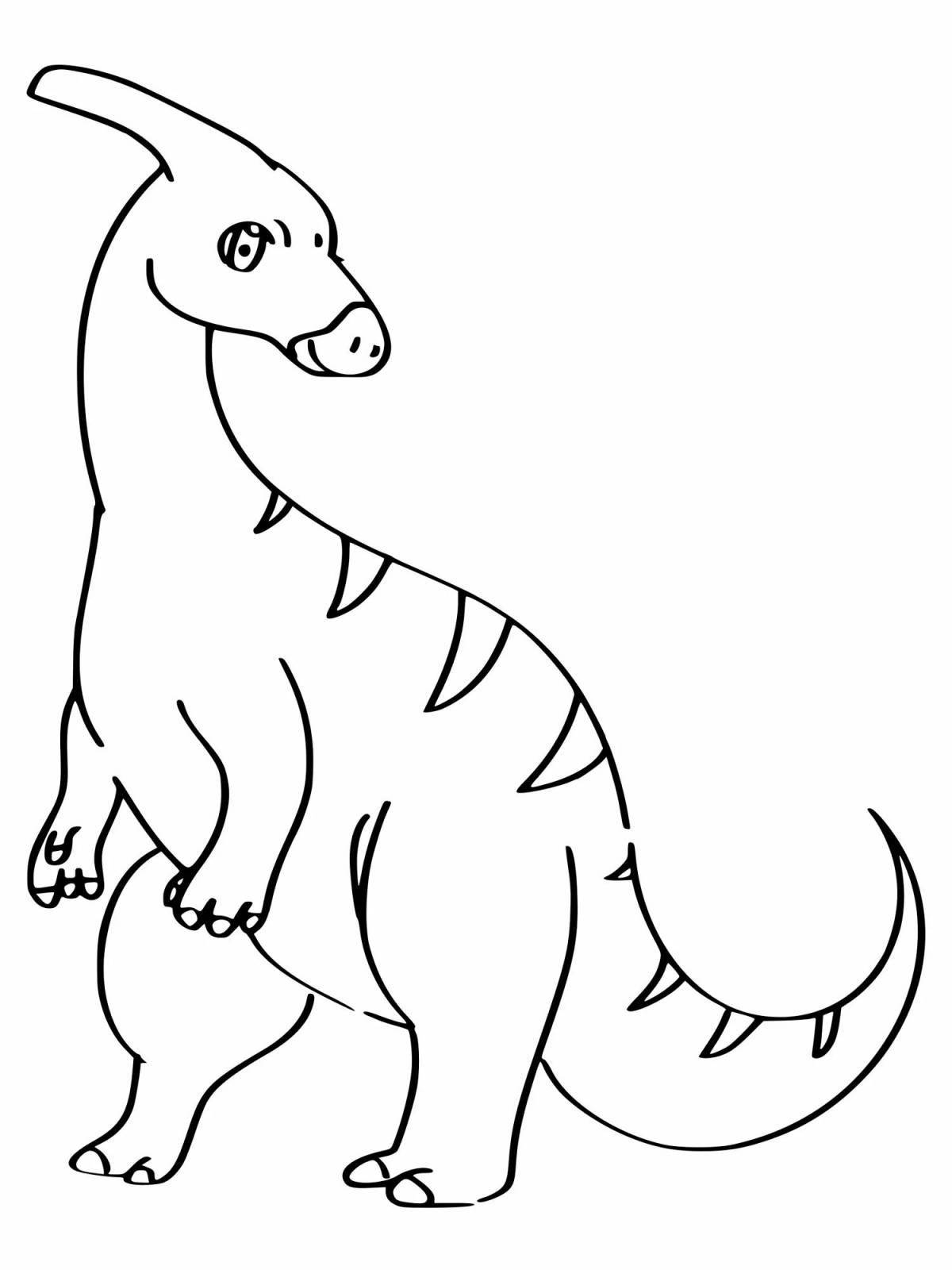 Величественно раскраска динозавр паразауролоф