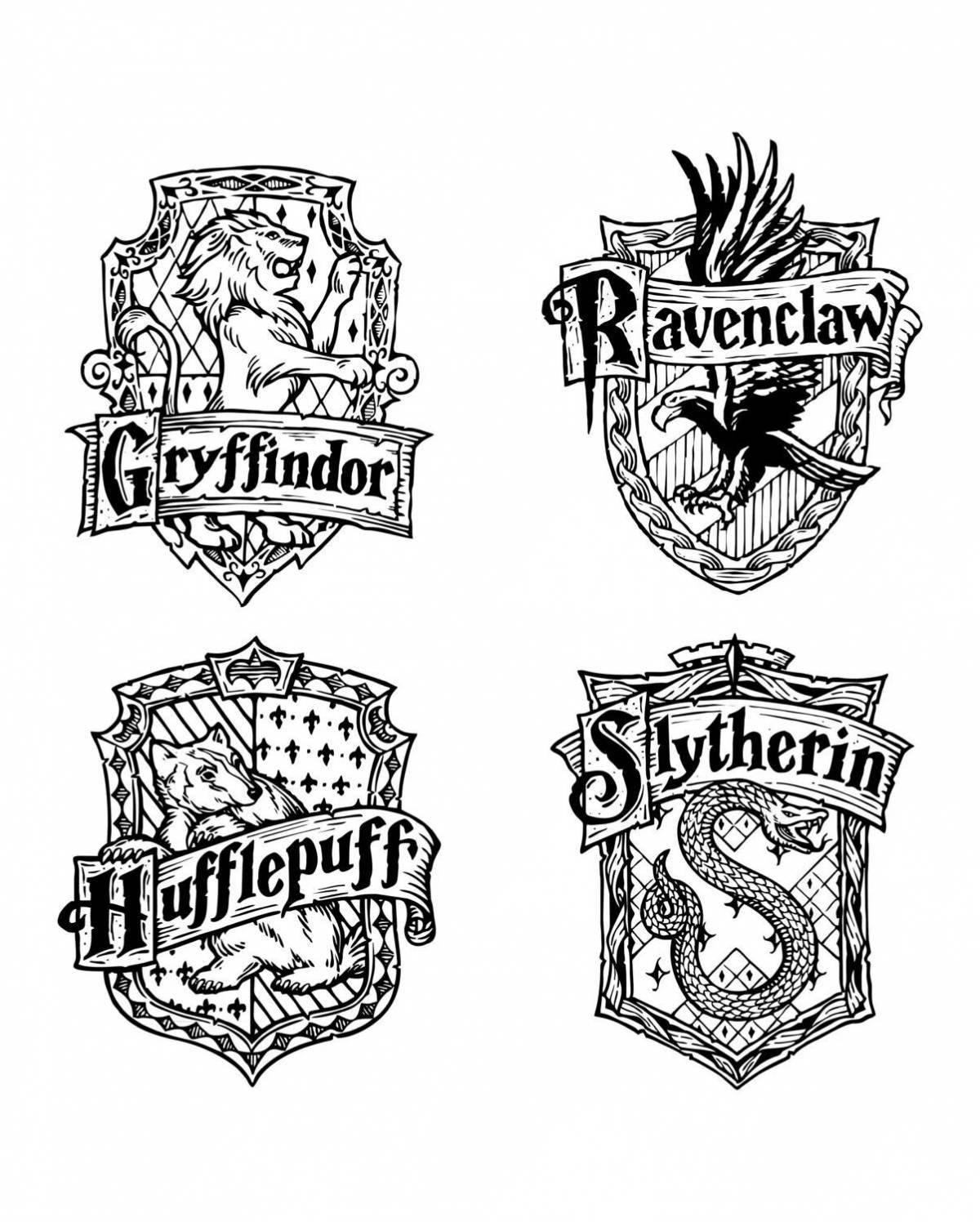 Photo Gryffindor coat of arms coloring page
