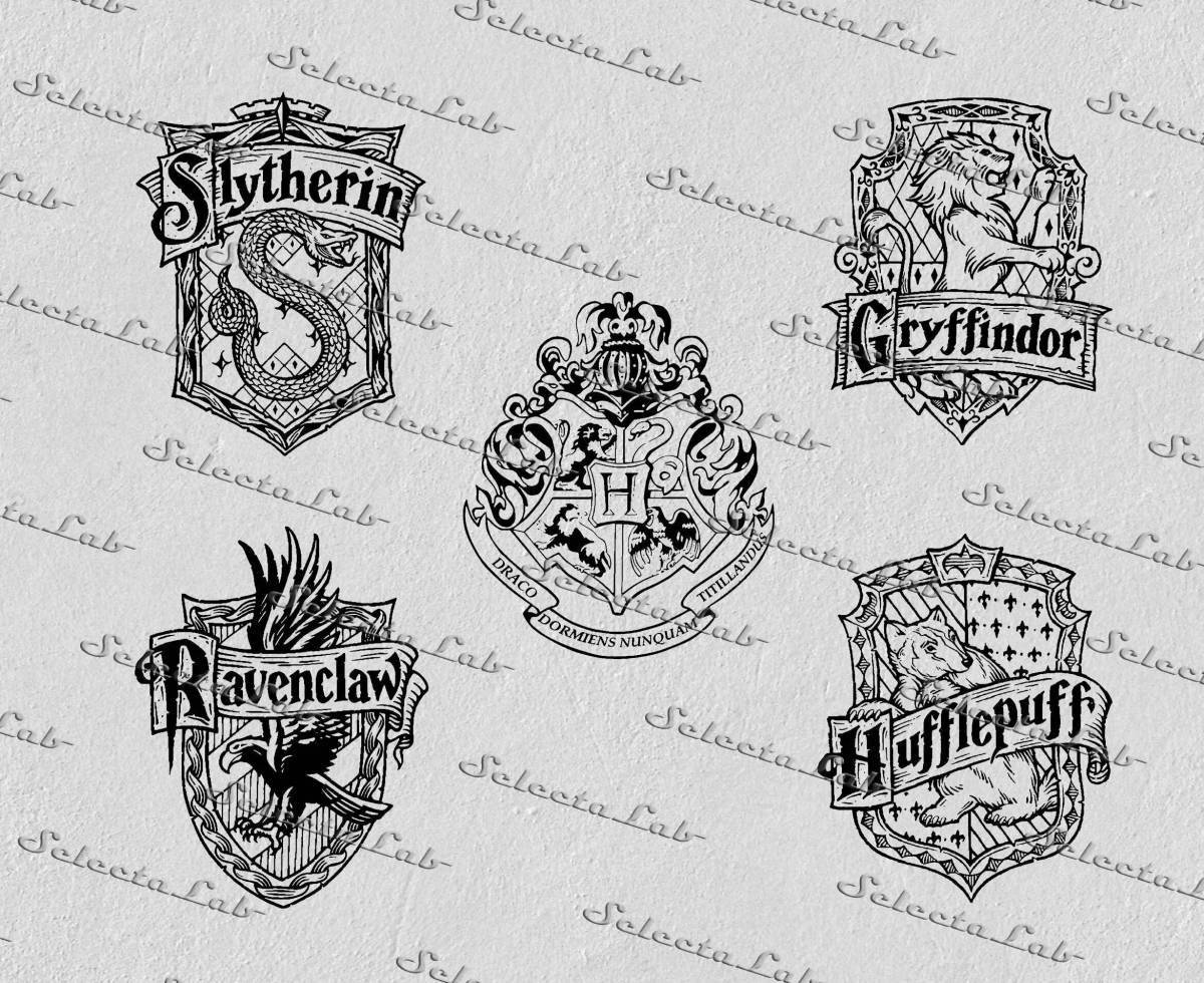 Photo Awesome Gryffindor coat of arms coloring page
