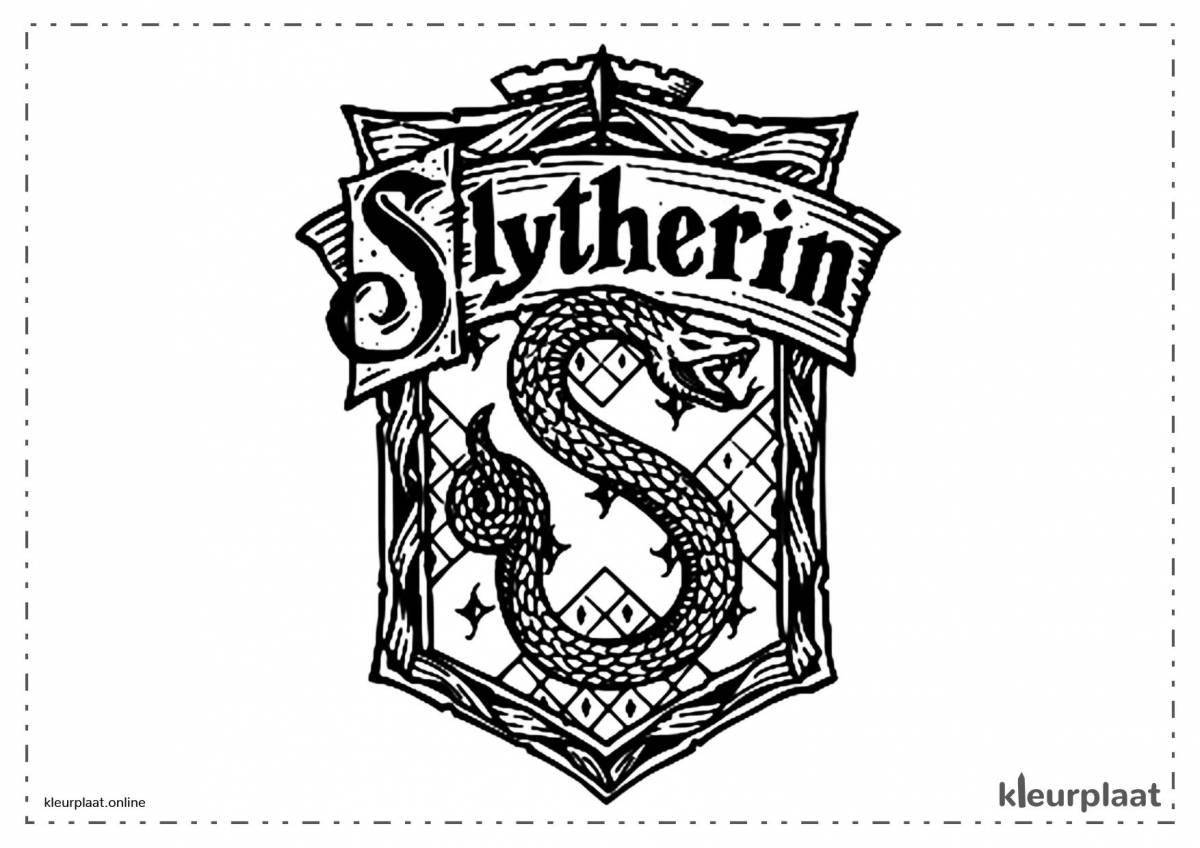 Photo Generous Gryffindor coat of arms coloring page