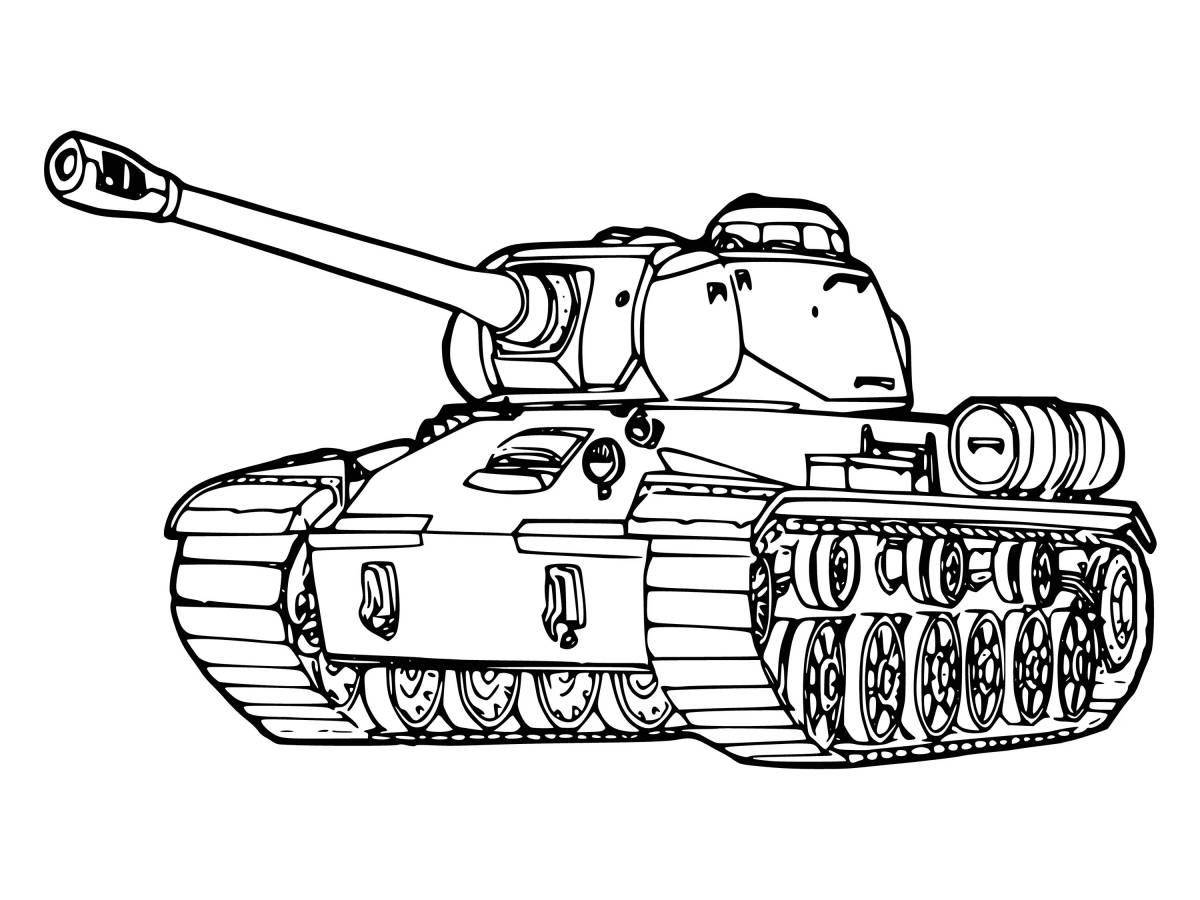 Uplifting tank antistress coloring page