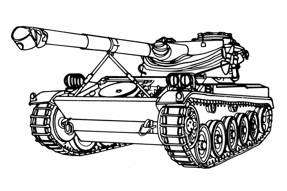 Vivacious tank antistress coloring book