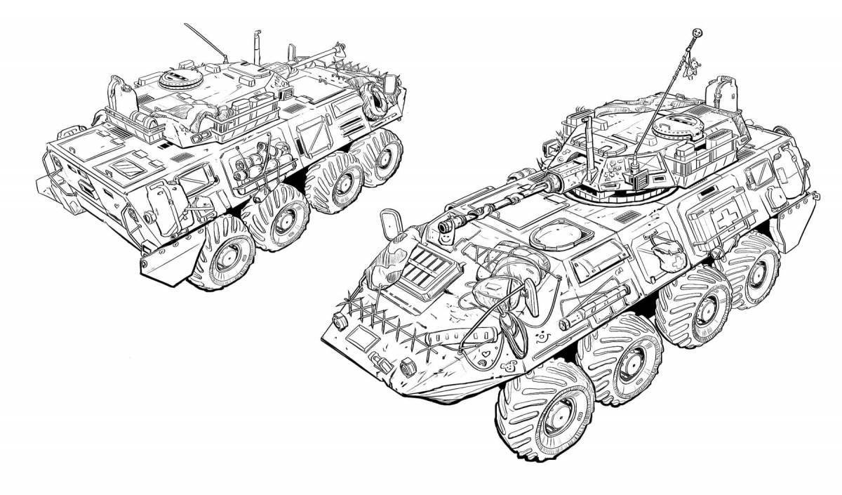 Раскраска танк антистресс