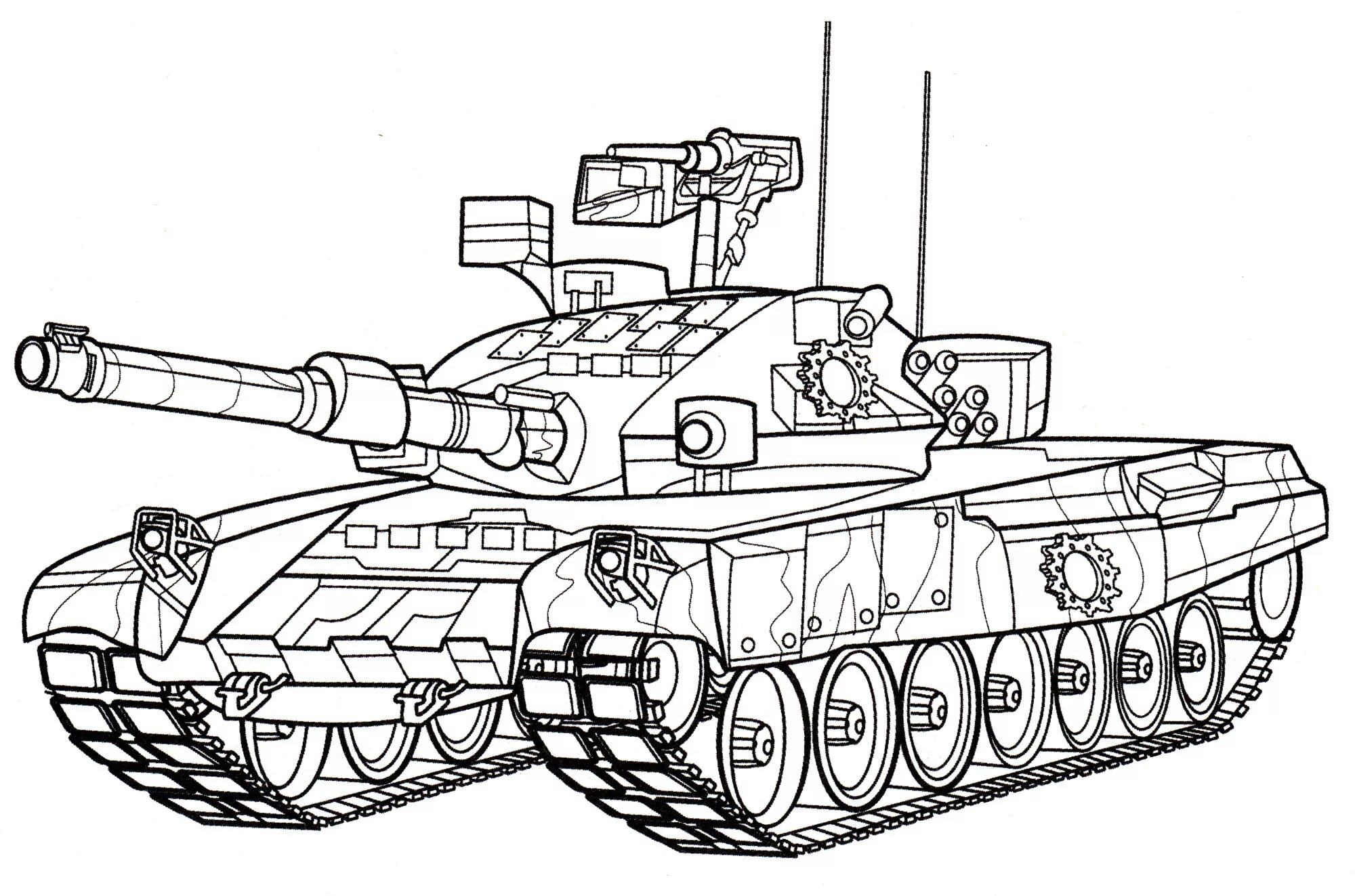 Раскраска потрясающий танк антистресс
