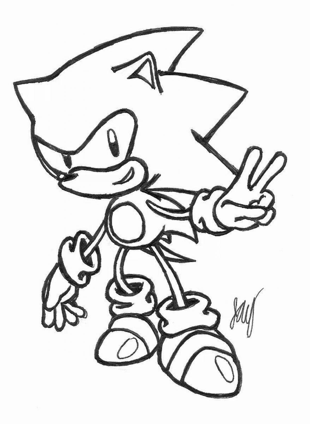 Sonic iron bold coloring