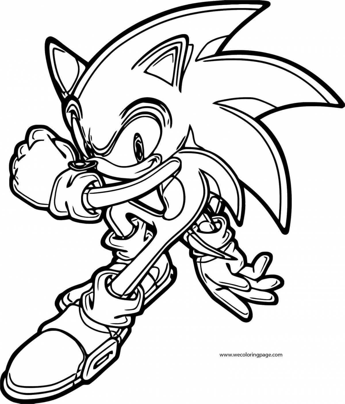Radiant coloring page sonic iron