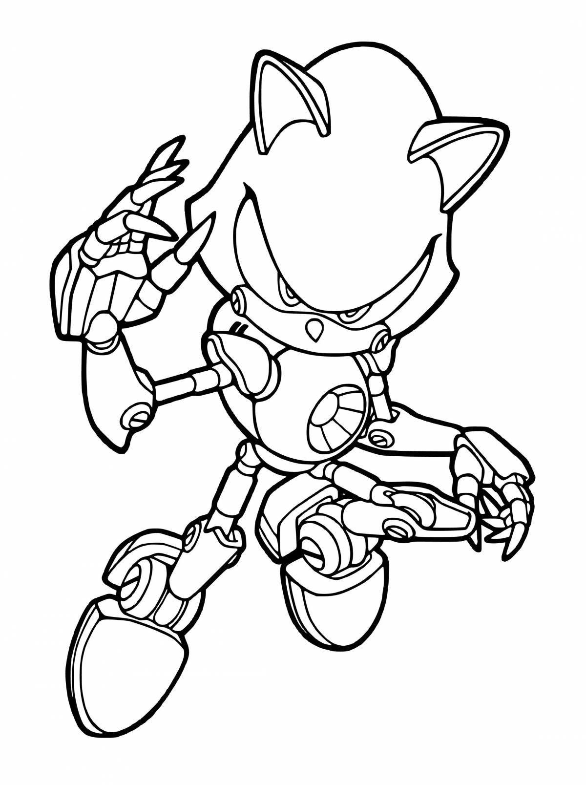 Sonic iron shining coloring book