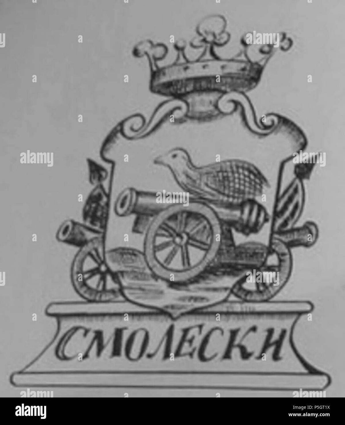 Royal coloring coat of arms of Smolensk