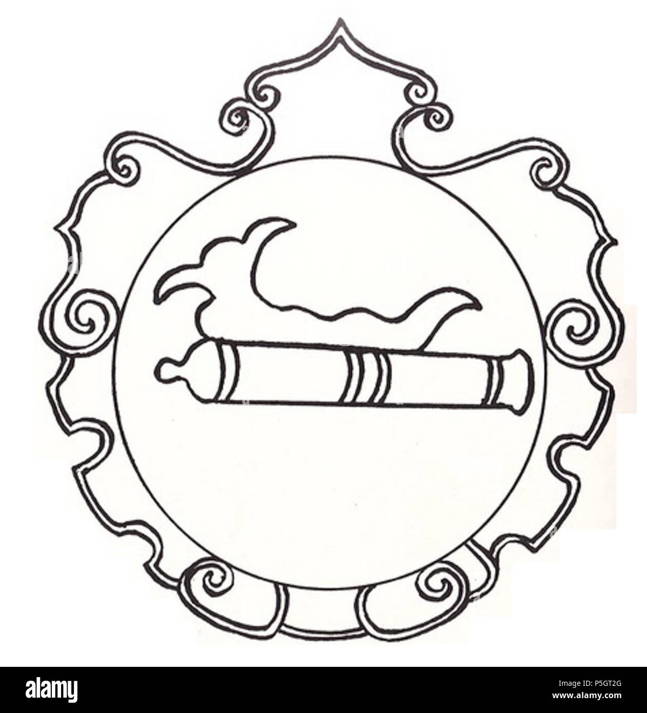 Coloring page magnanimous coat of arms of smolensk