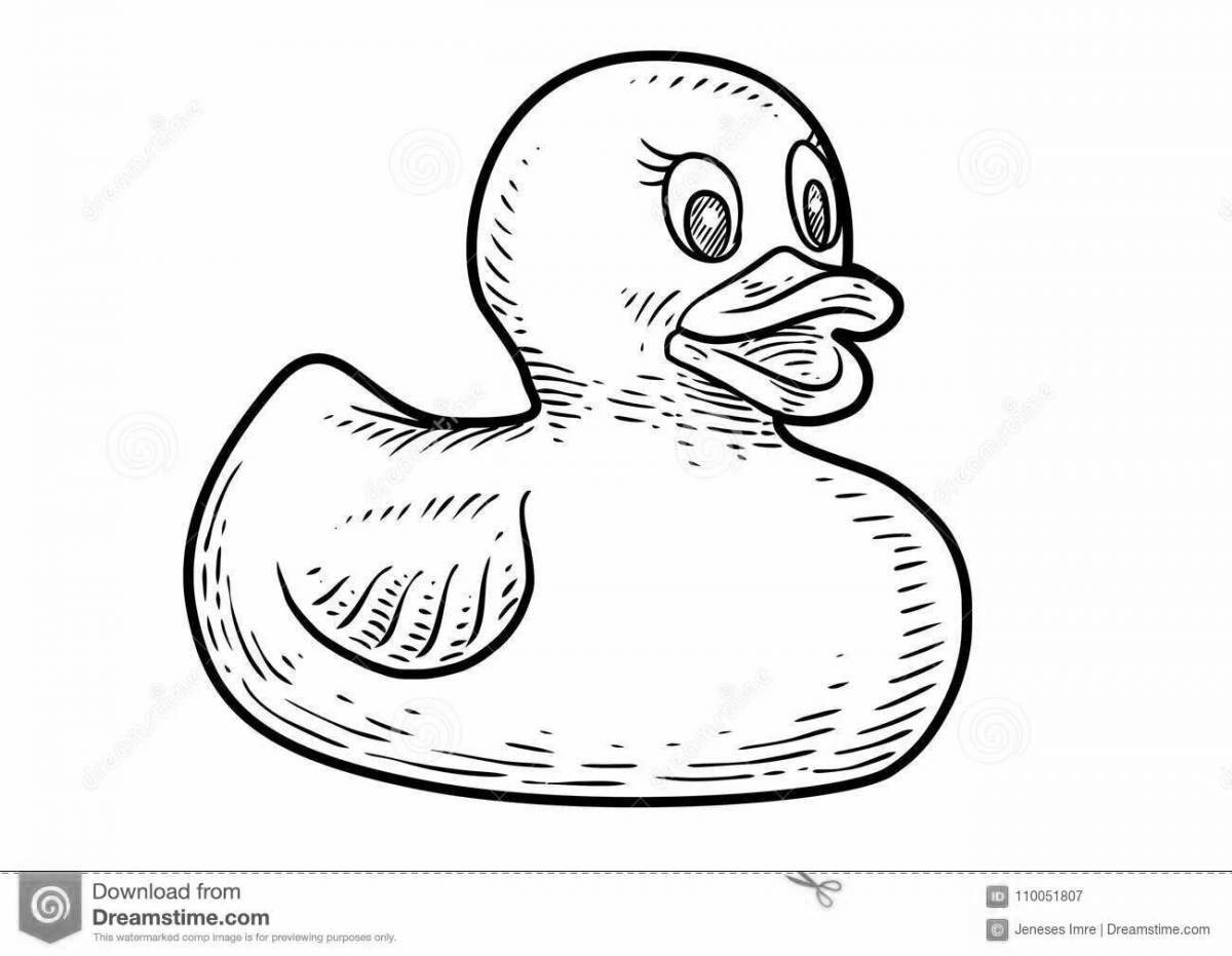 Adorable rubber duck coloring book