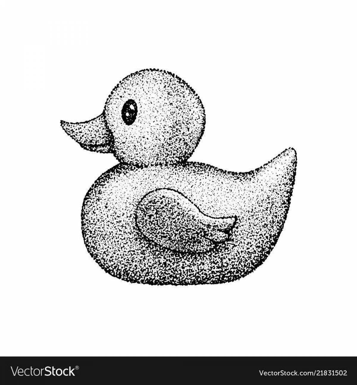 Humorous rubber duck coloring book
