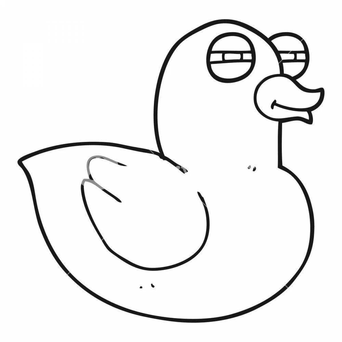 Sparkling rubber duck coloring page