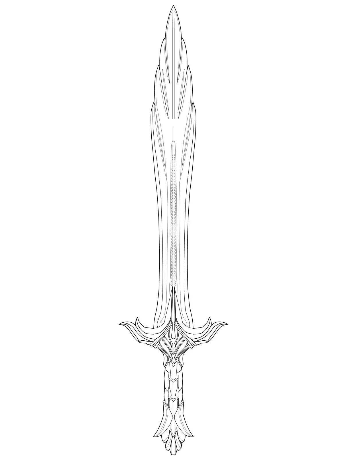 Colouring awesome treasurer's sword