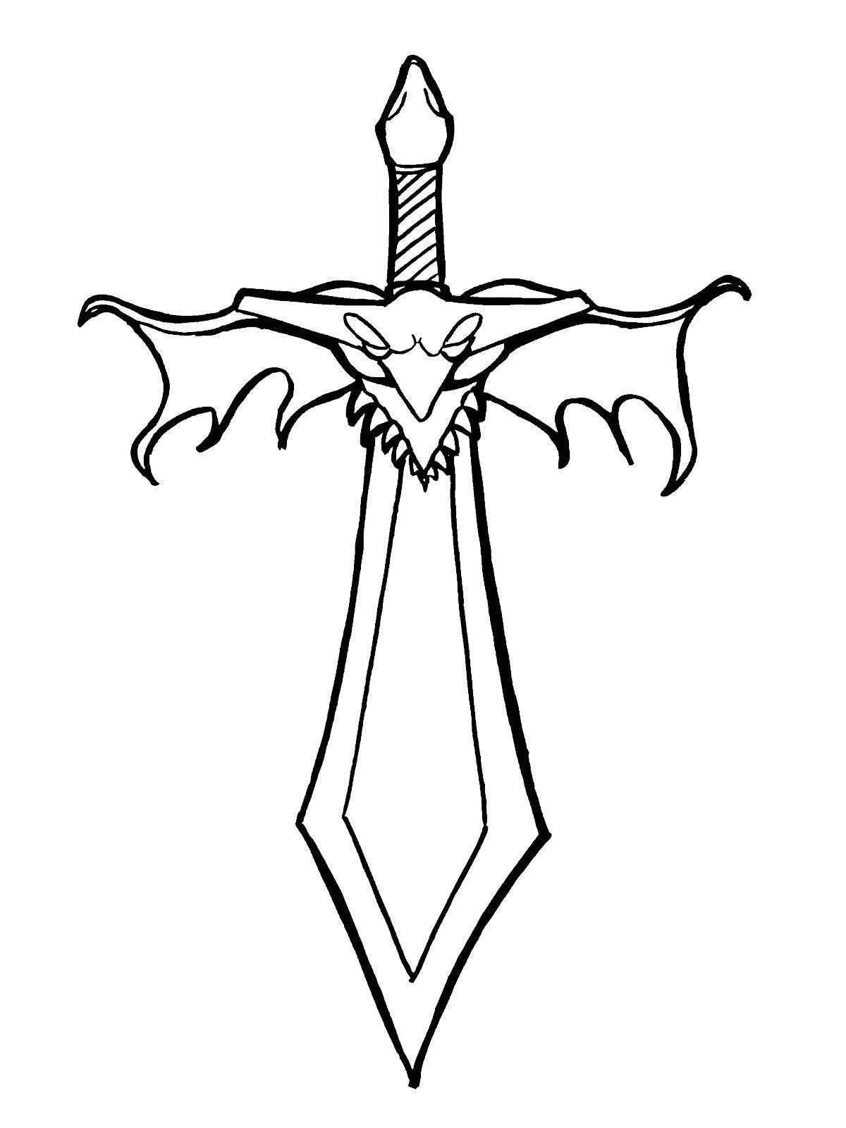 Regal sword treasurer coloring page