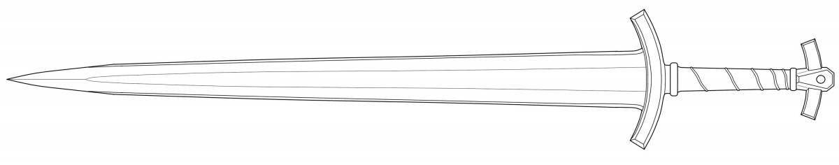 Coloring book the adorable treasurer's sword