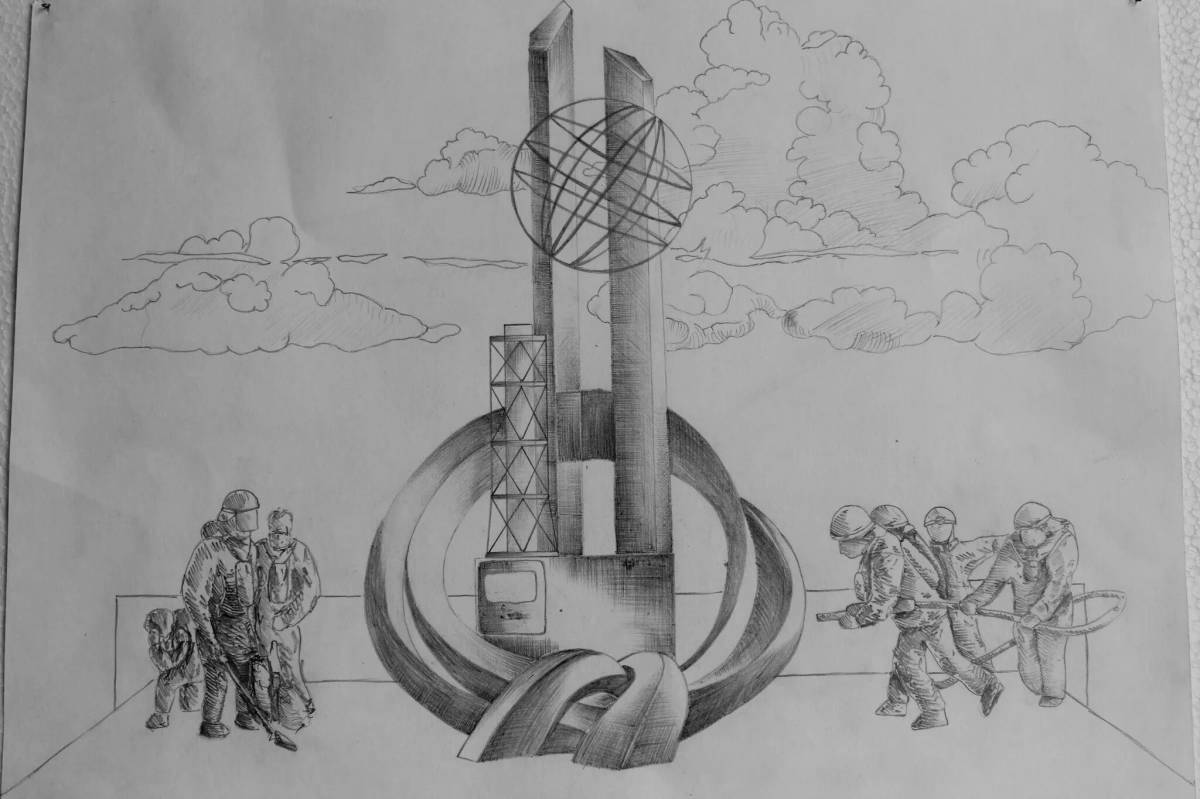 Photo Coloring page Chernobyl station