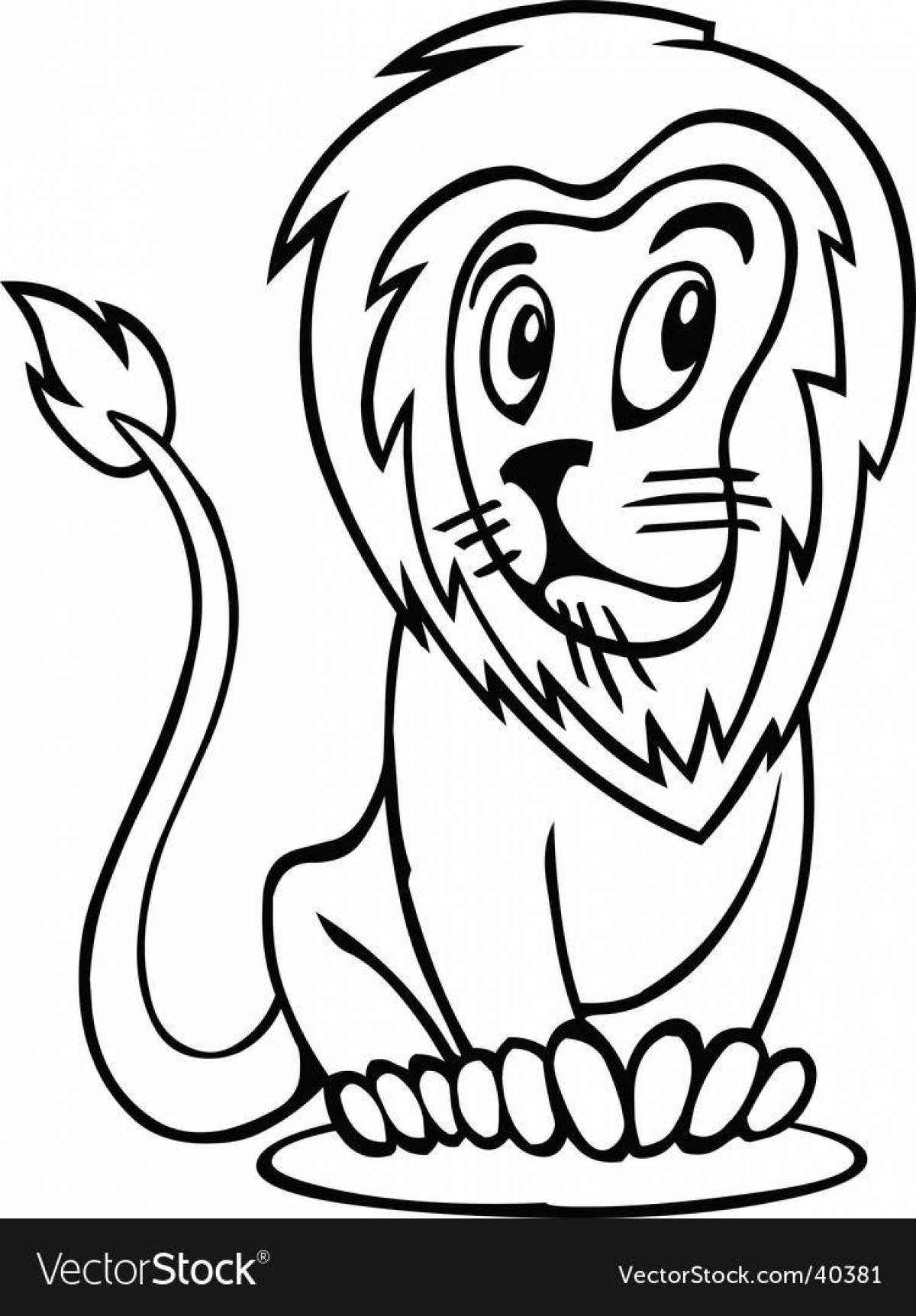 Coloring page magnificent african lion