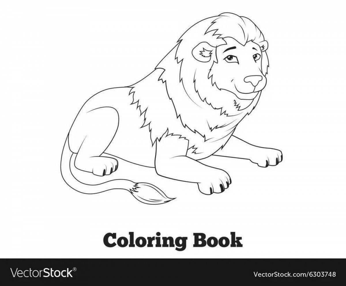 Coloring Noble African Lion