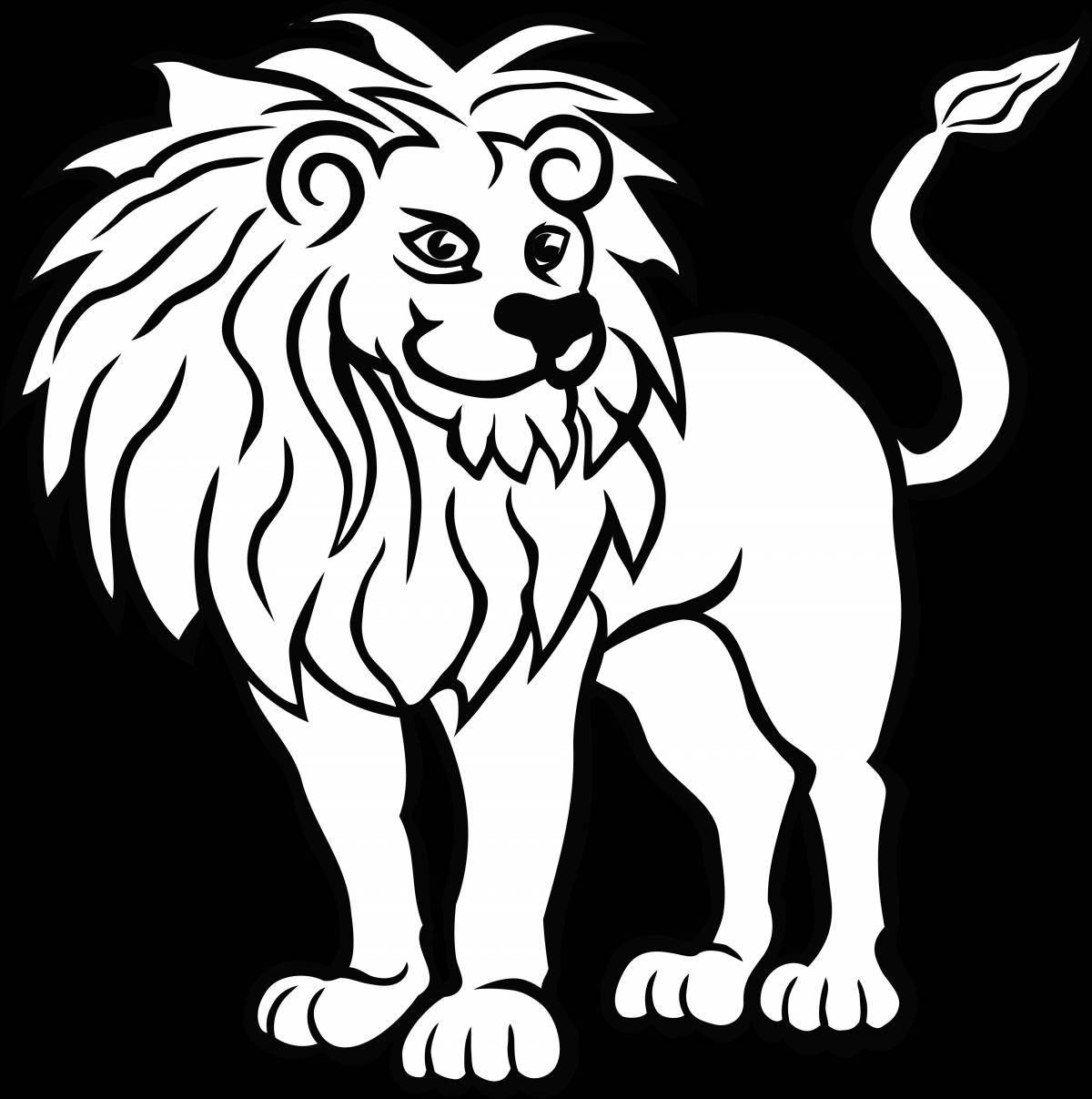 Luxury african lion coloring page