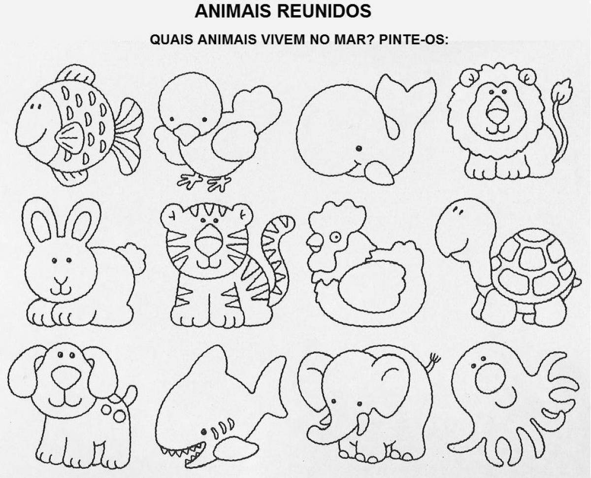 Cute coloring very small page