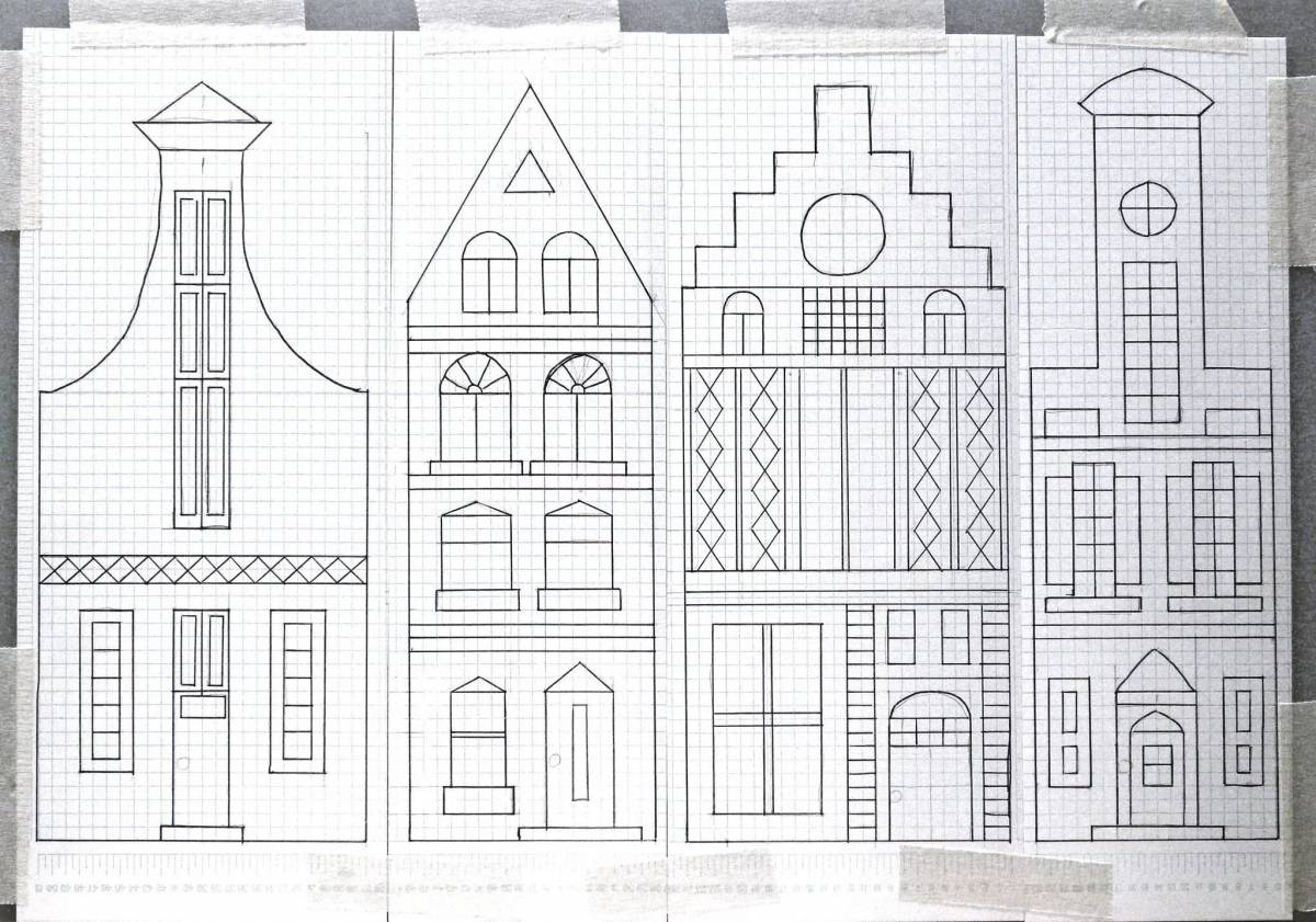 Adorable paper house coloring book