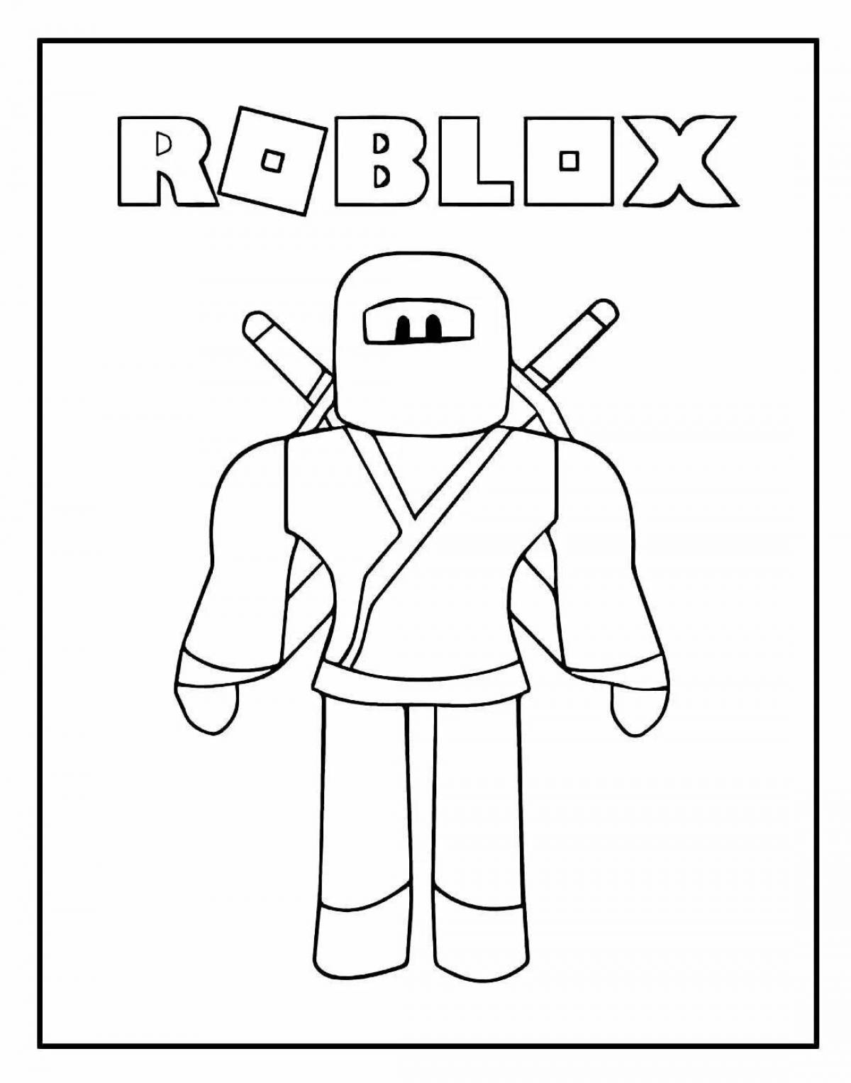 Colorful donator roblox coloring page