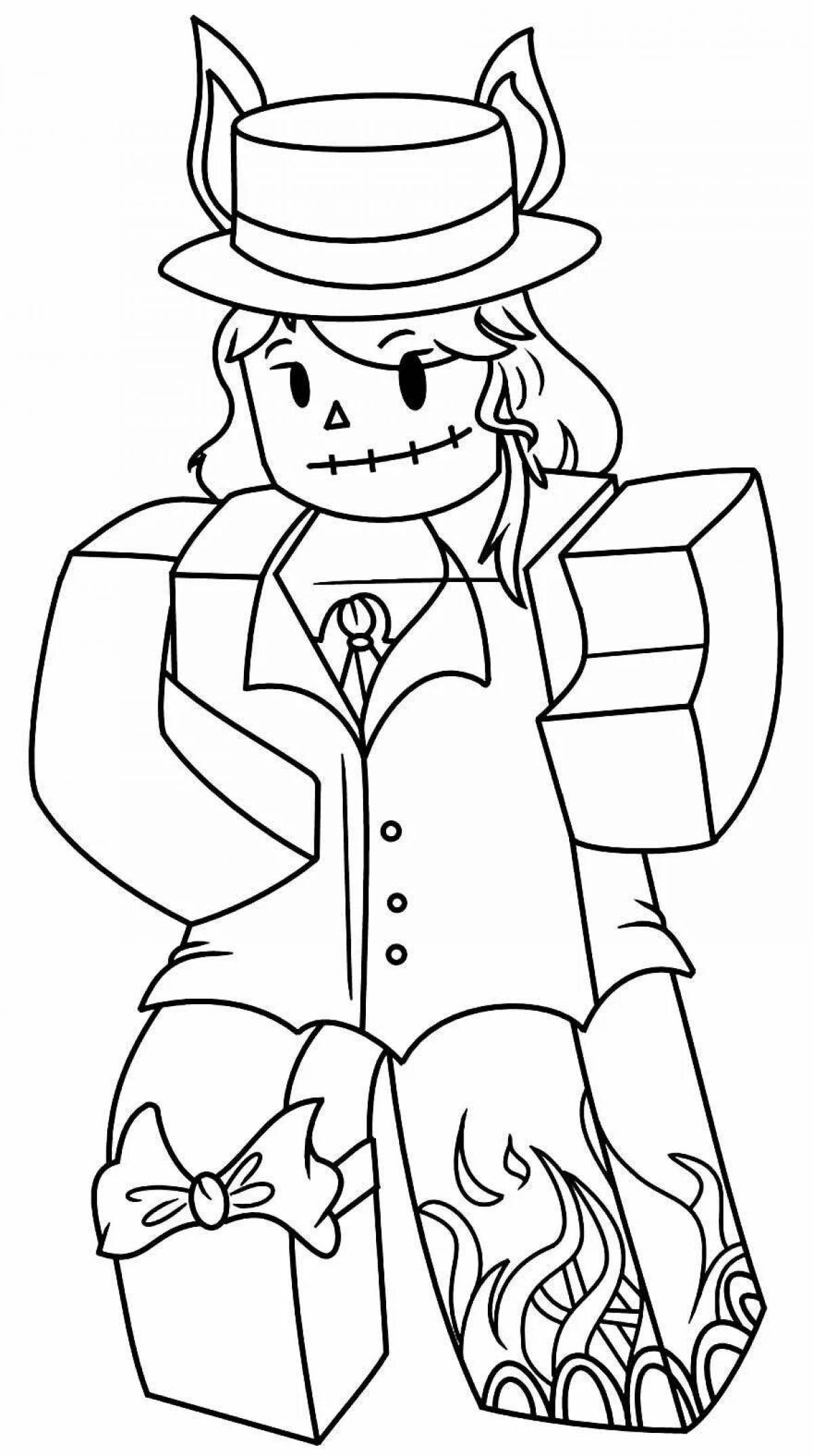 Roblox fabulous donator coloring page