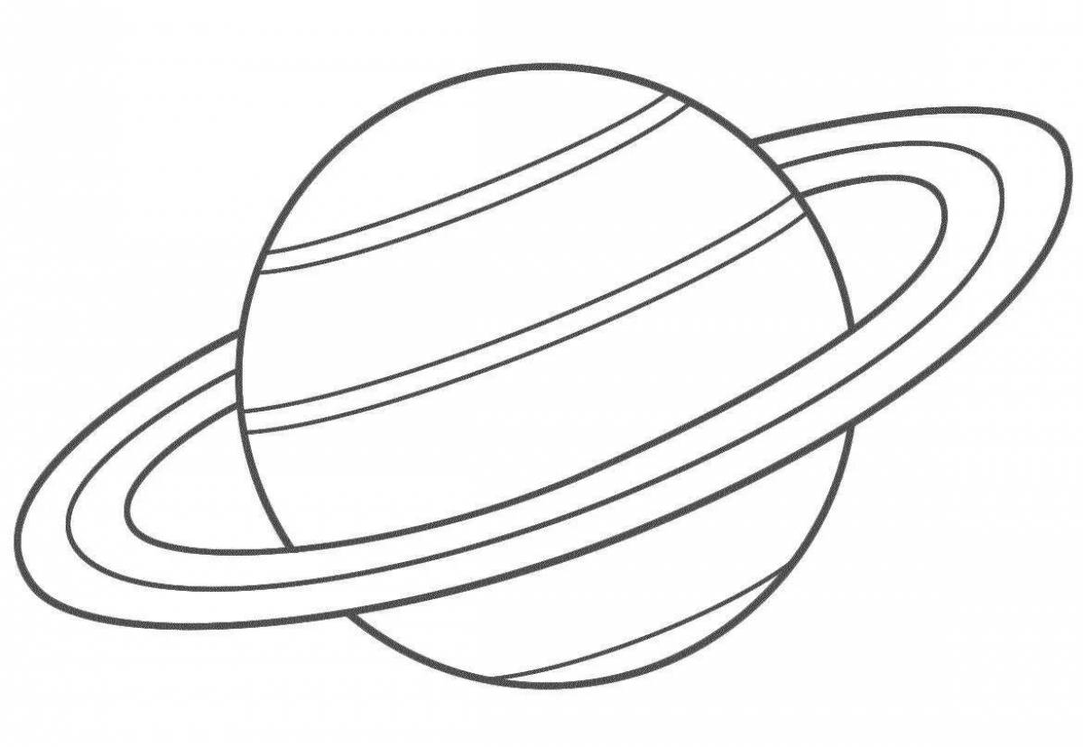 Sublime planets space coloring page
