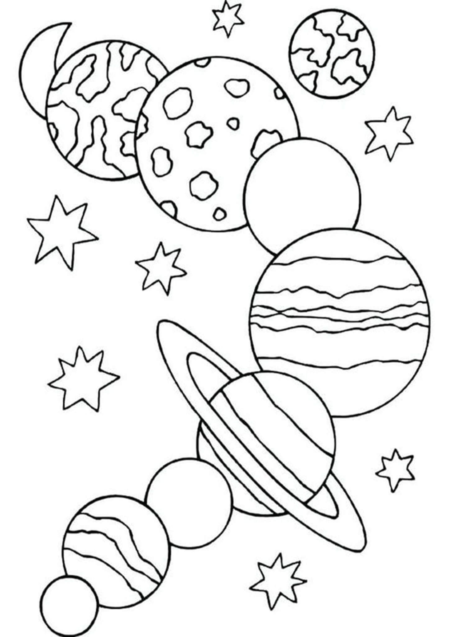 Great coloring planet space